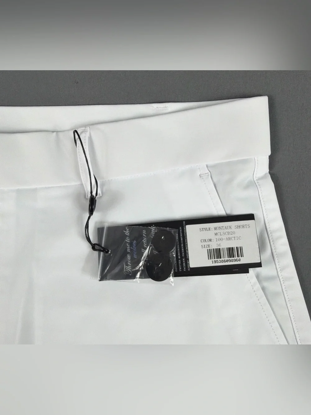 Greyson Golf Shorts Montauk Polyamide 36 x 10 Arctic White NWT MSRP $118